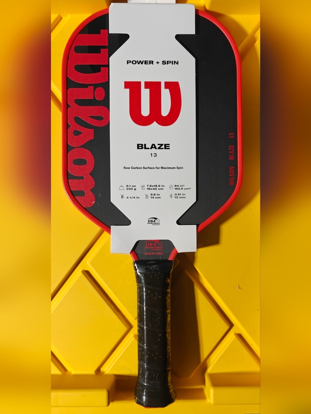 Wilson Blaze Pickleball Paddle - Black, Red & Yellow